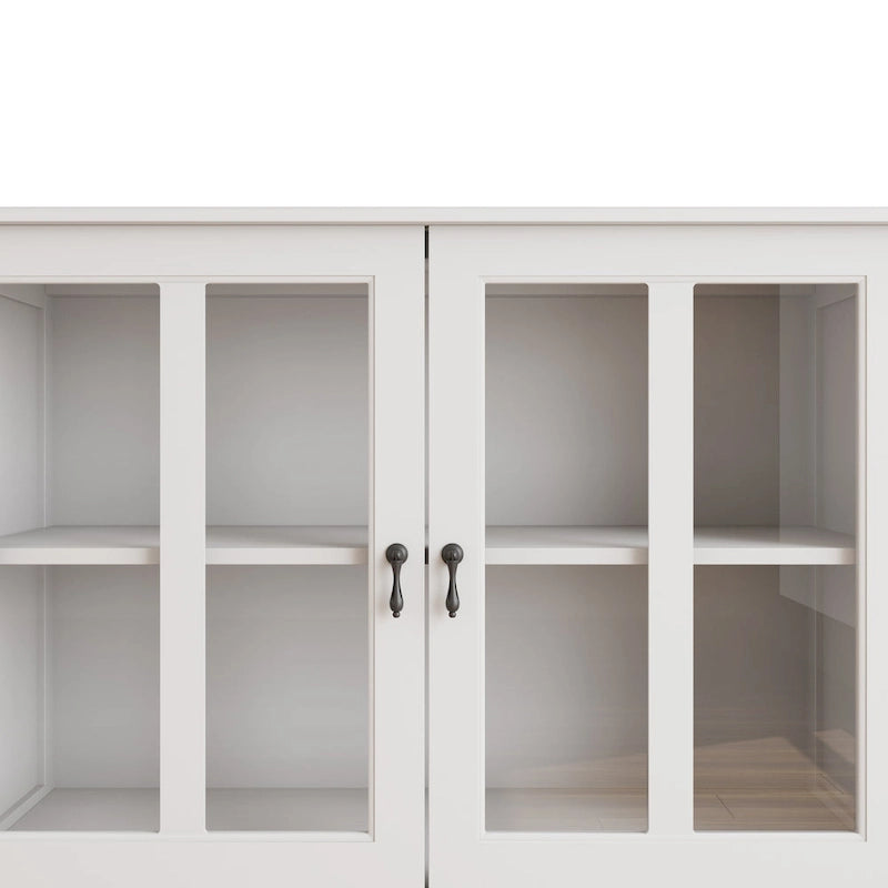 Mobile contenitore buffet con ante in vetro e ripiano regolabile
