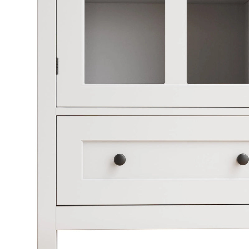 Mobile contenitore buffet con ante in vetro e ripiano regolabile