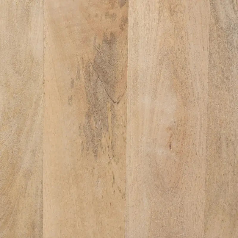Mobiletto decorativo in legno massello di mango marrone chiaro con ante in canna