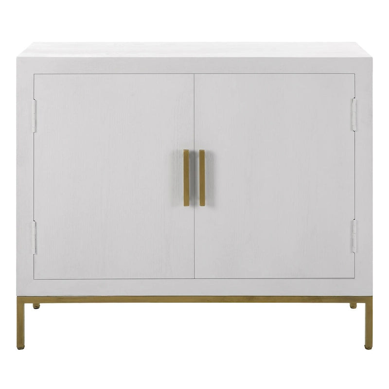 Uttermost Front Range White 2 Door Cabinet - 40.25W x 34H x 13D