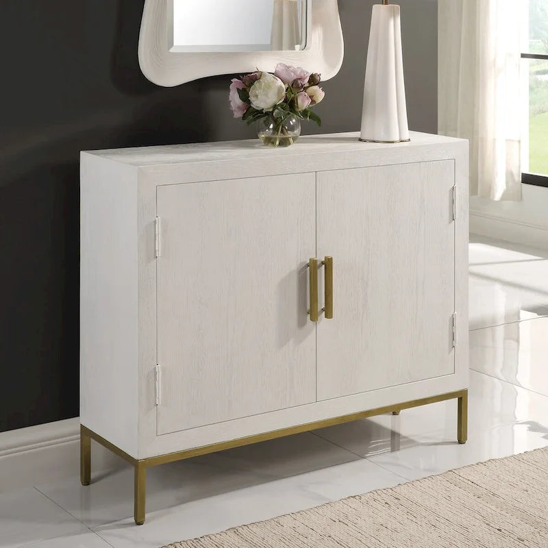 Armario blanco de dos puertas - 40.25W x 34H x 13D