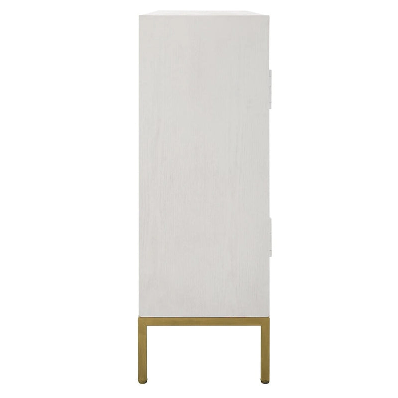 Weißer Schrank mit zwei Türen - 40.25W x 34H x 13D