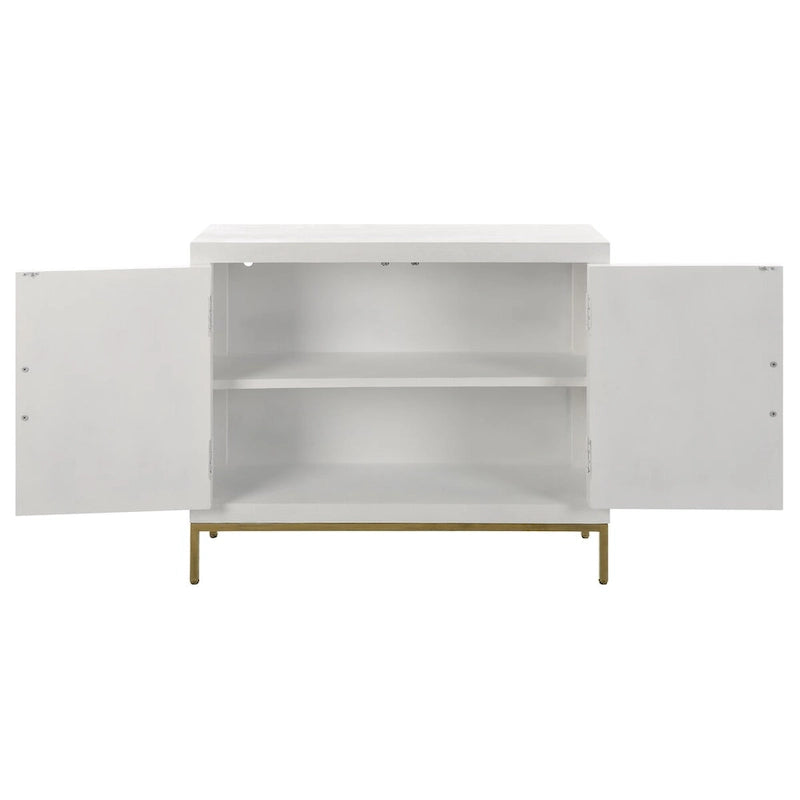 Weißer Schrank mit zwei Türen - 40.25W x 34H x 13D
