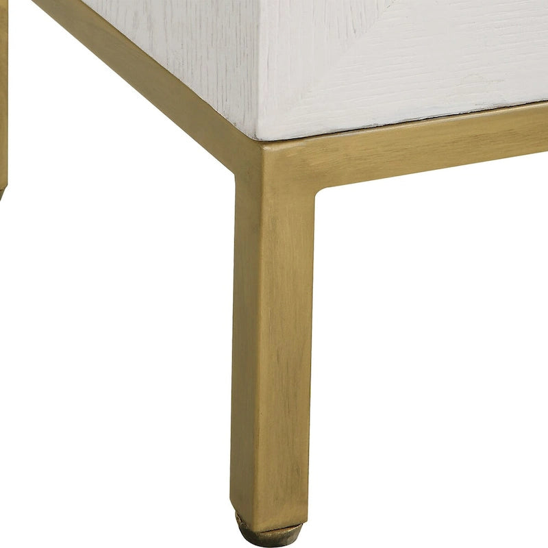 Weißer Schrank mit zwei Türen - 40.25W x 34H x 13D
