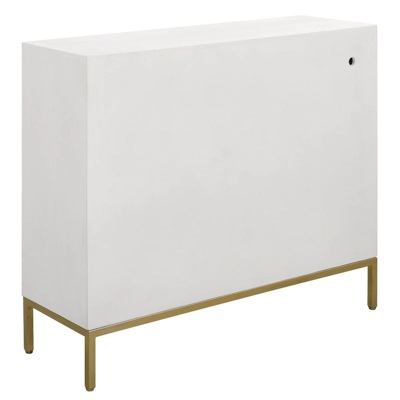Weißer Schrank mit zwei Türen - 40.25W x 34H x 13D