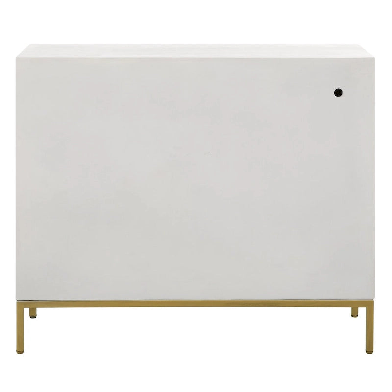Weißer Schrank mit zwei Türen - 40.25W x 34H x 13D