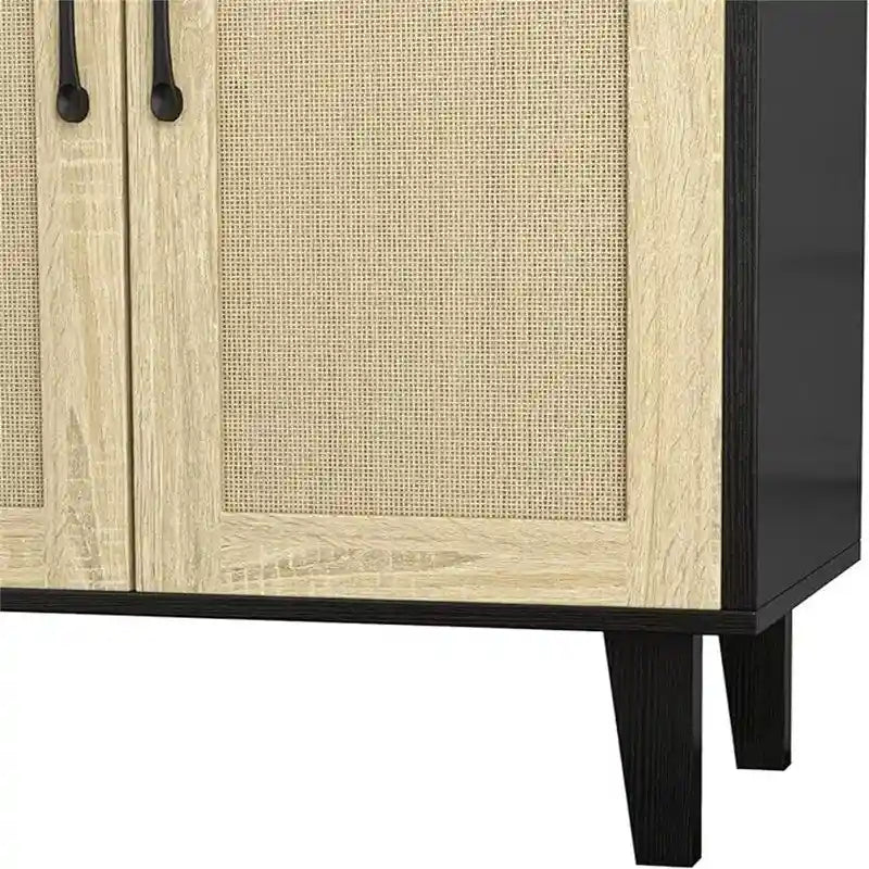 Aparador de 2 puertas estilo ratán