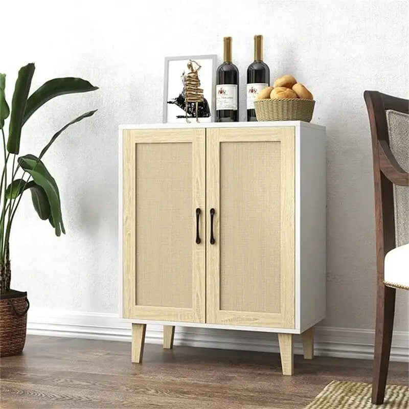 Buffet à 2 portes de style rotin