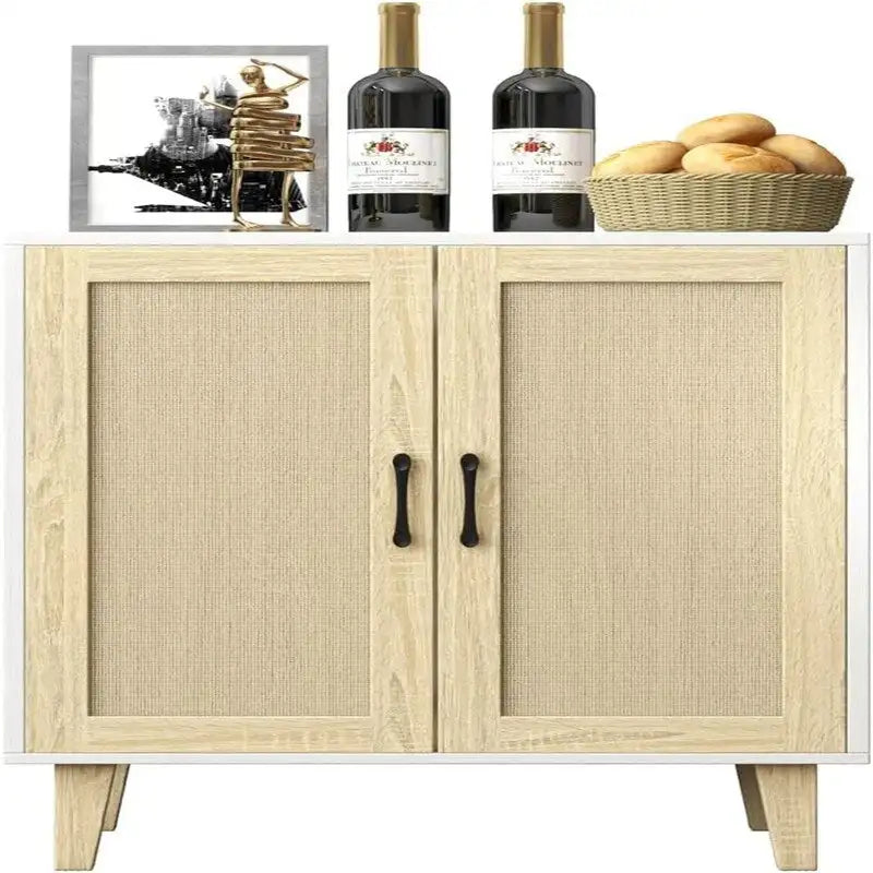 Buffet à 2 portes de style rotin