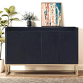 Aparador buffet de cocina moderno con 4 puertas y patas doradas
