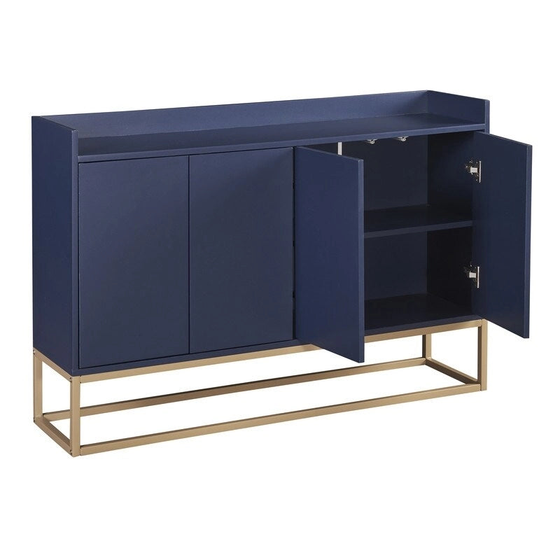 Aparador buffet de cocina moderno con 4 puertas y patas doradas