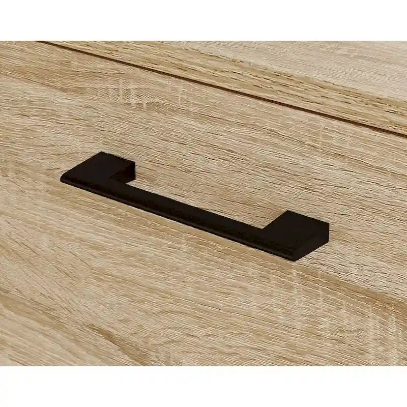 Archivador lateral de madera con 2 cajones y estructura metálica