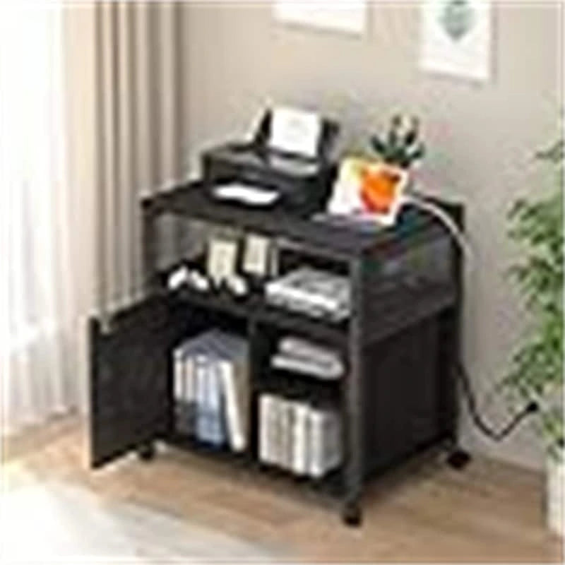 Archivador con ruedas, tomas de corriente y puertos USB