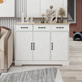 Weißes Sideboard im Landhausstil mit 3 Schubladen und 3 Türen