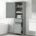 Armario alto de almacenamiento para baño con cajones y estante ajustable