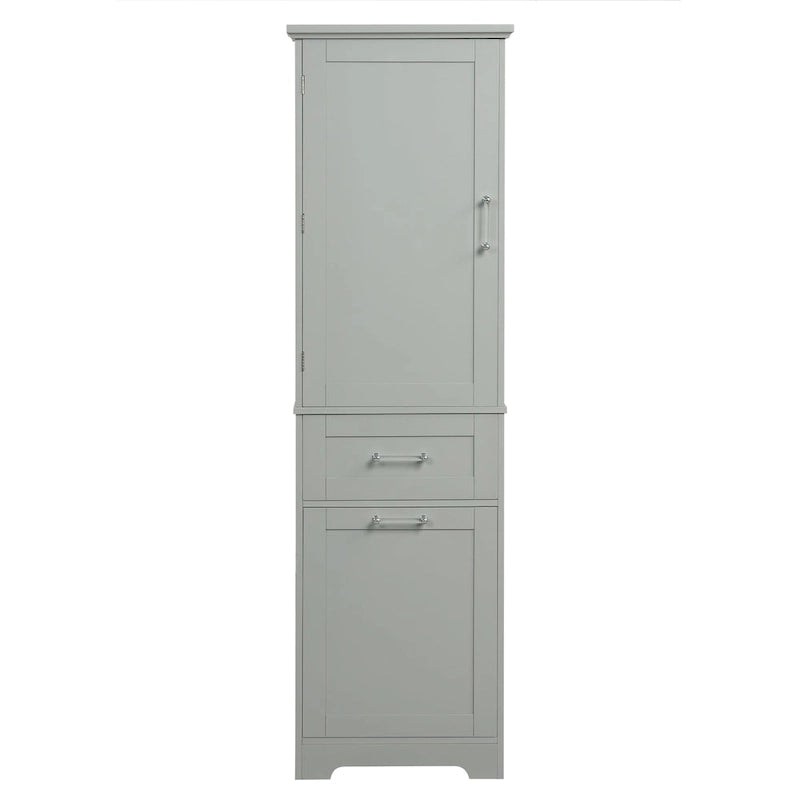 Armario alto de almacenamiento para baño con cajones y estante ajustable