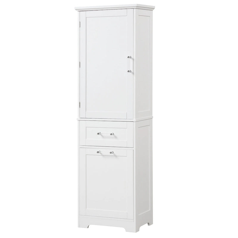 Armario alto de almacenamiento para baño con cajones y estante ajustable
