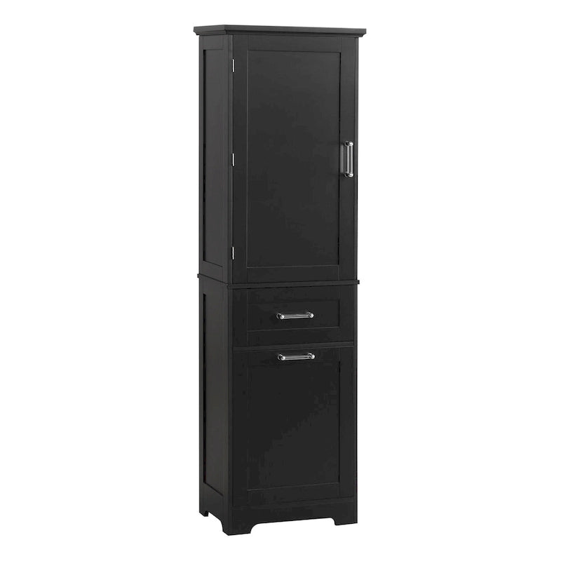 Armario alto de almacenamiento para baño con cajones y estante ajustable