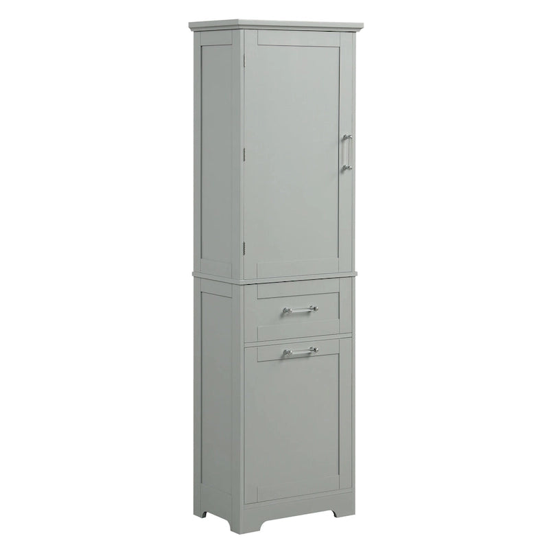 Armario alto de almacenamiento para baño con cajones y estante ajustable