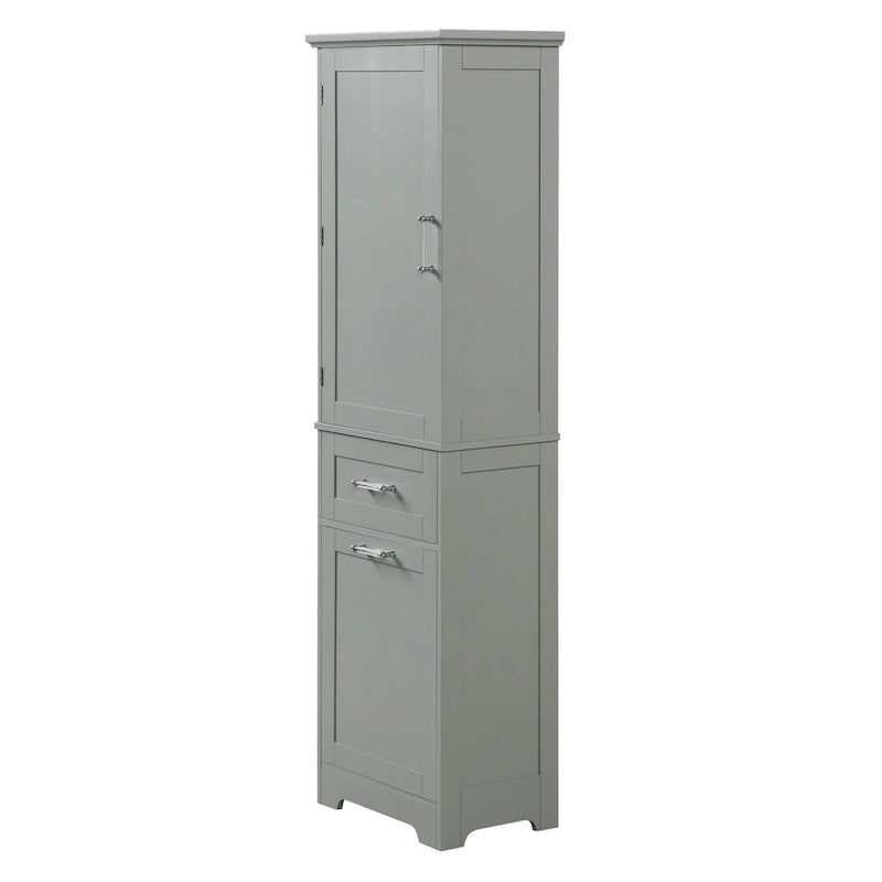 Armario alto de almacenamiento para baño con cajones y estante ajustable