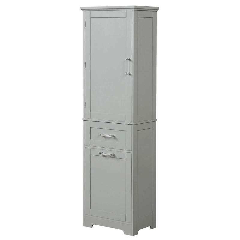 Armario alto de almacenamiento para baño con cajones y estante ajustable