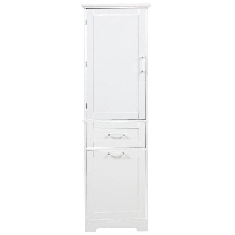 Armario alto de almacenamiento para baño con cajones y estante ajustable
