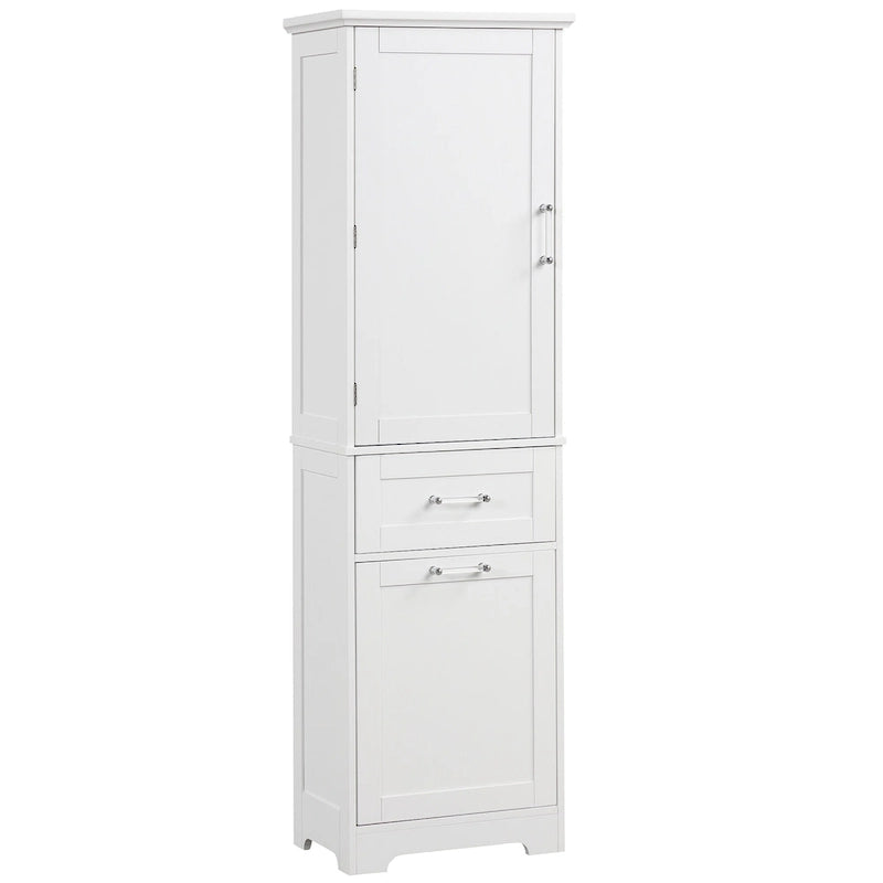 Armario alto de almacenamiento para baño con cajones y estante ajustable
