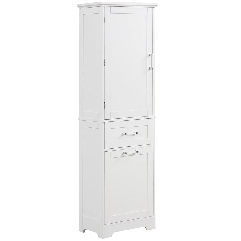 Armario alto de almacenamiento para baño con cajones y estante ajustable