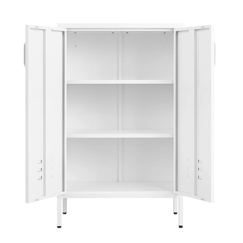 Armario de almacenamiento con 2 puertas y 2 estantes ajustables